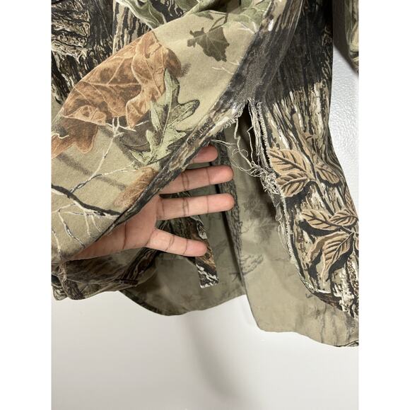 Vtg Y2K Outdoor Gorpcore Grunge Real Tree Forest Print Work Hunting Shirt *read - Picture 2 of 12